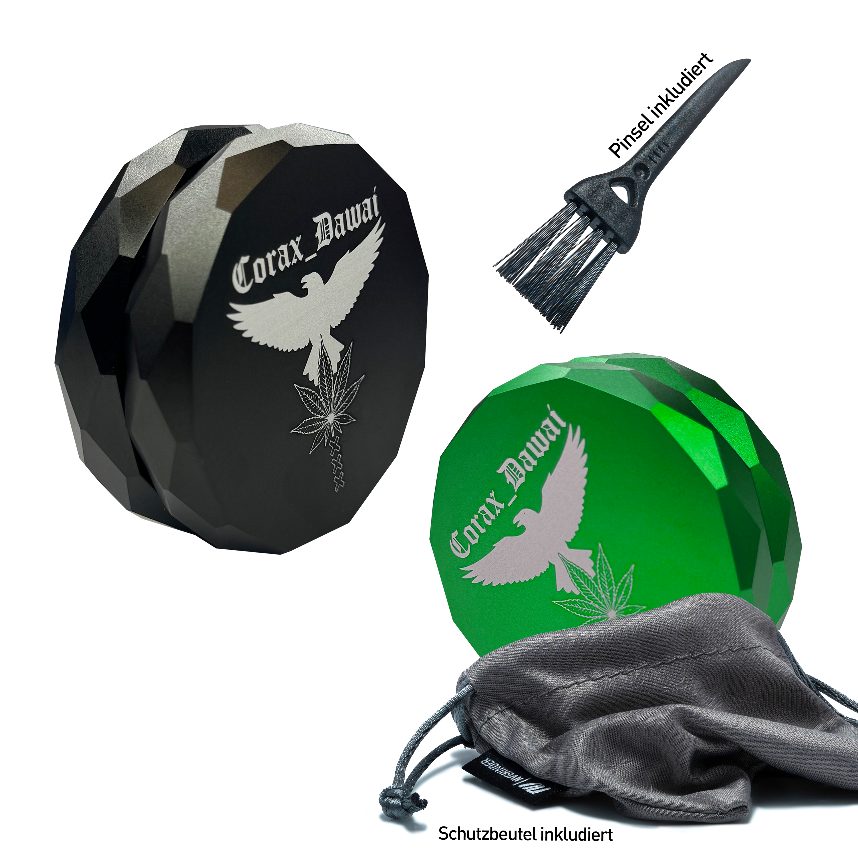 Corax Dawai x NV | Pyramid Grinder - 2-teilig- Ø63mm