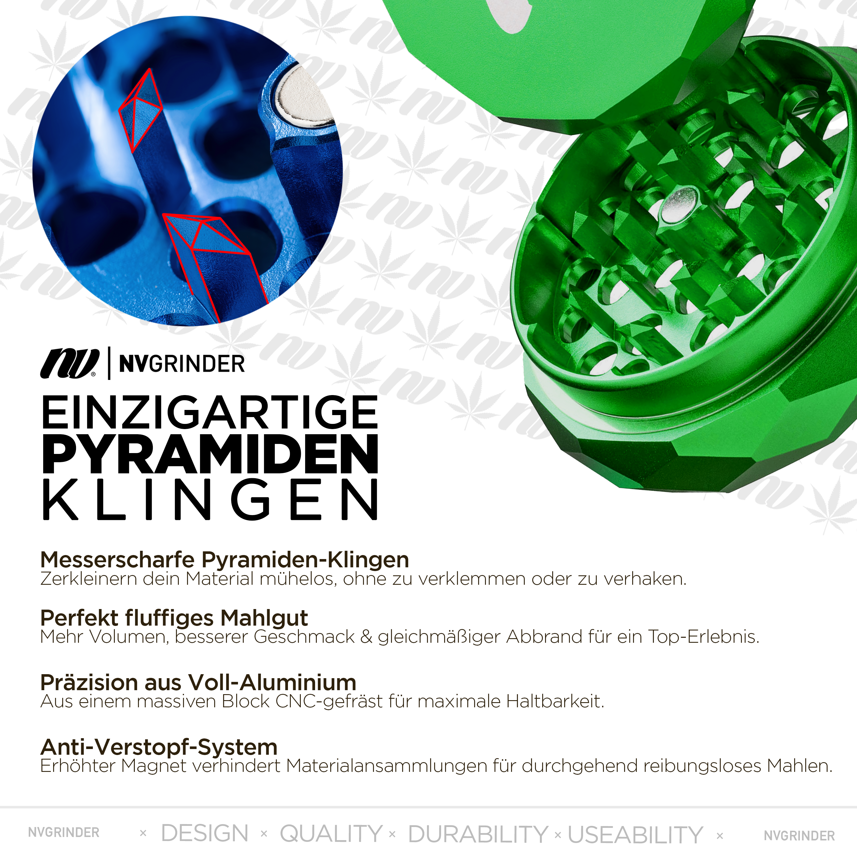 Pyramid Grinder - 4-teilig - Ø63mm