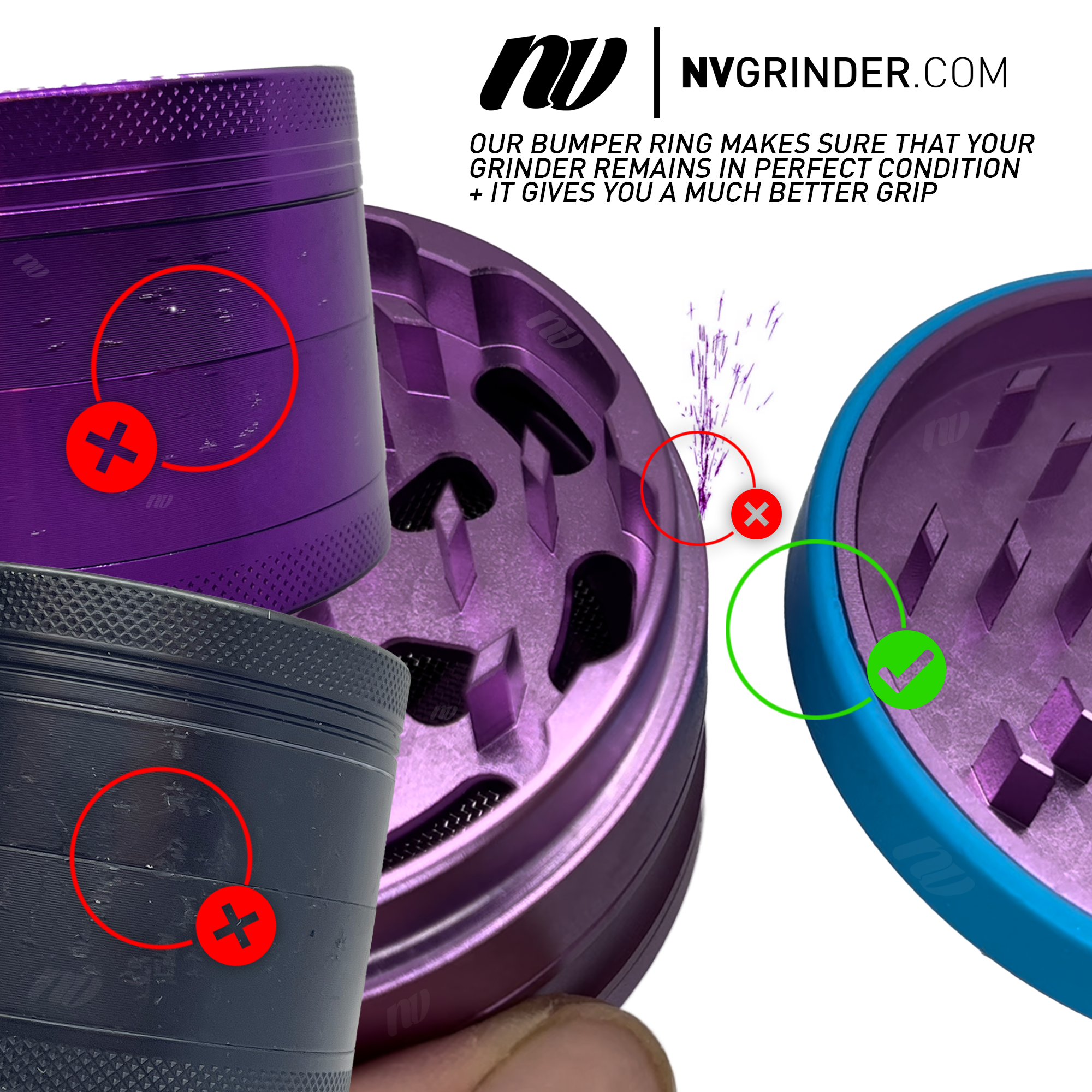 Stainless Steel Grinder - 2-piece - Ø63mm