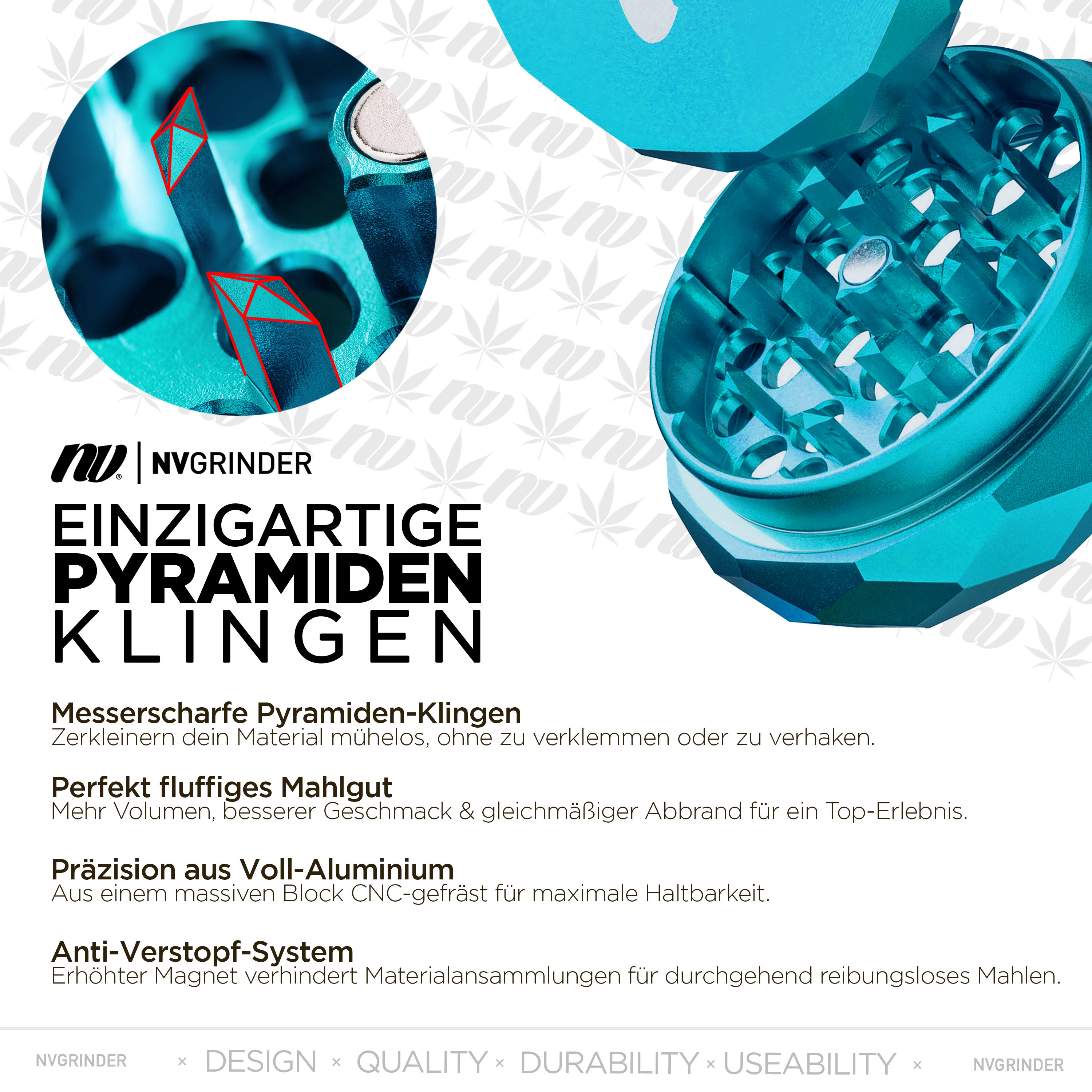 Magnetic Pyramid Grinder - 4-teilig - Ø63mm