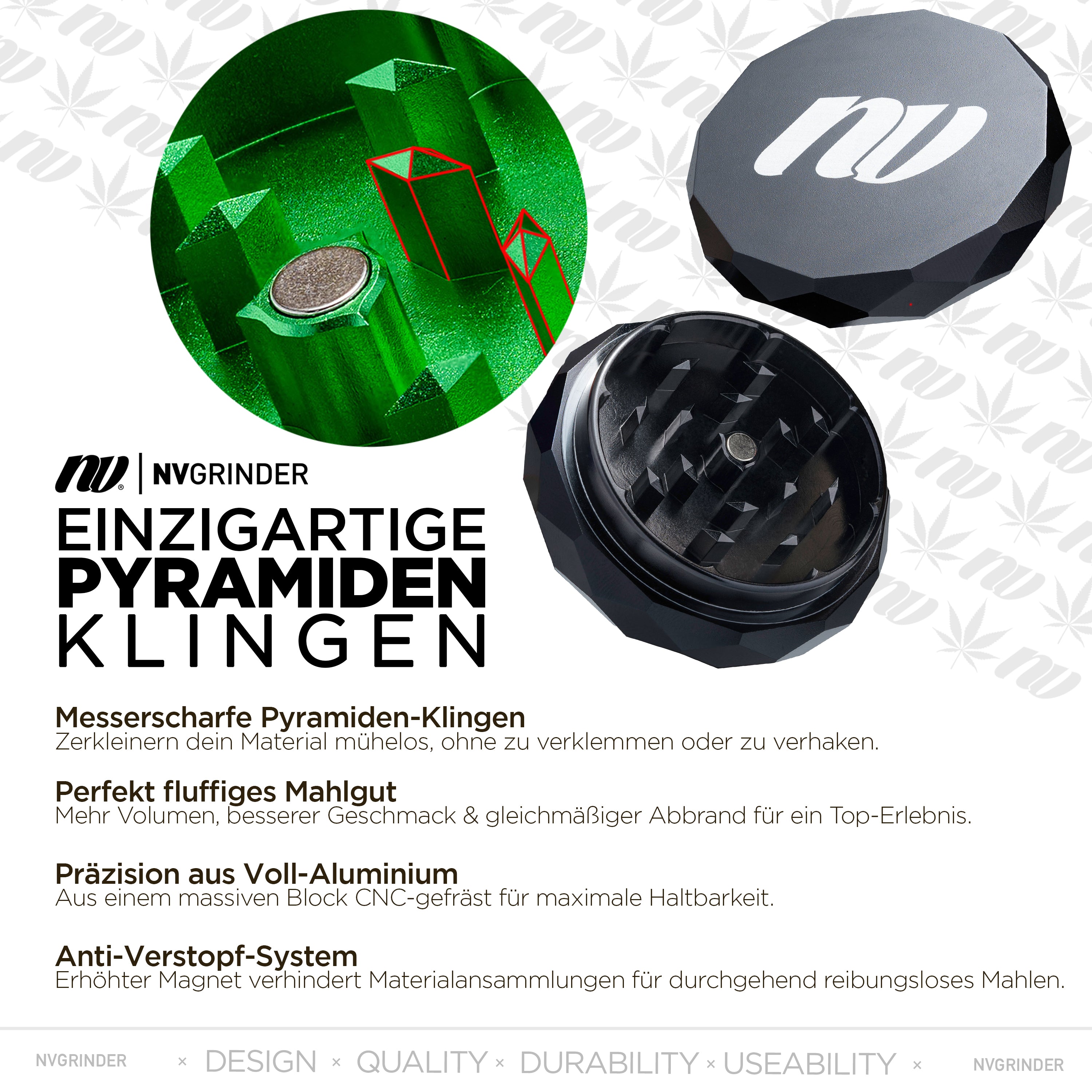 Corax Dawai x NV | Pyramid Grinder - 2-teilig- Ø63mm