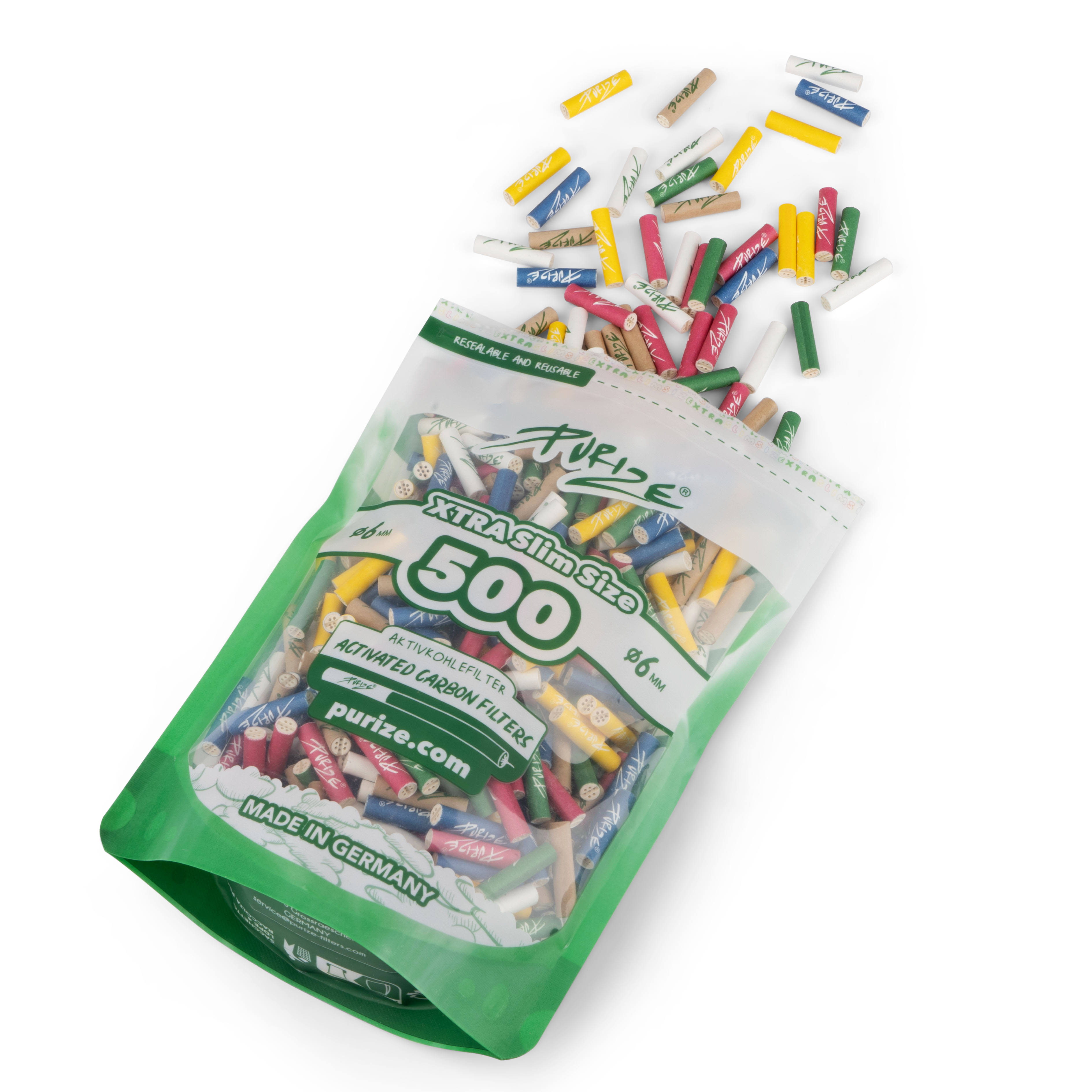 Purize Filters - Xtra Slim Size - Ø5,9mm - 500 Filter Pack