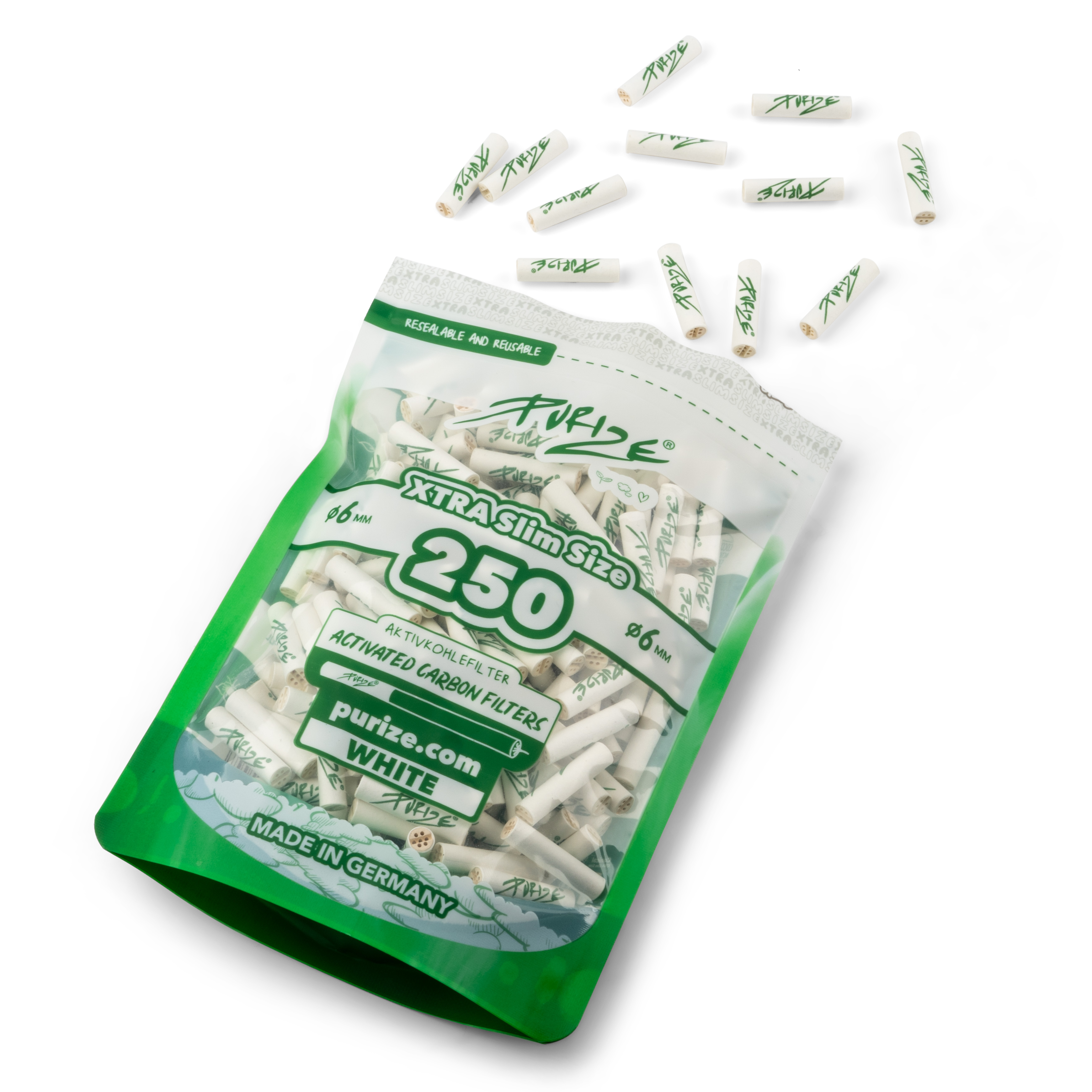 Purize Filters - Xtra Slim Size - Ø5,9mm - 250 Filter Pack