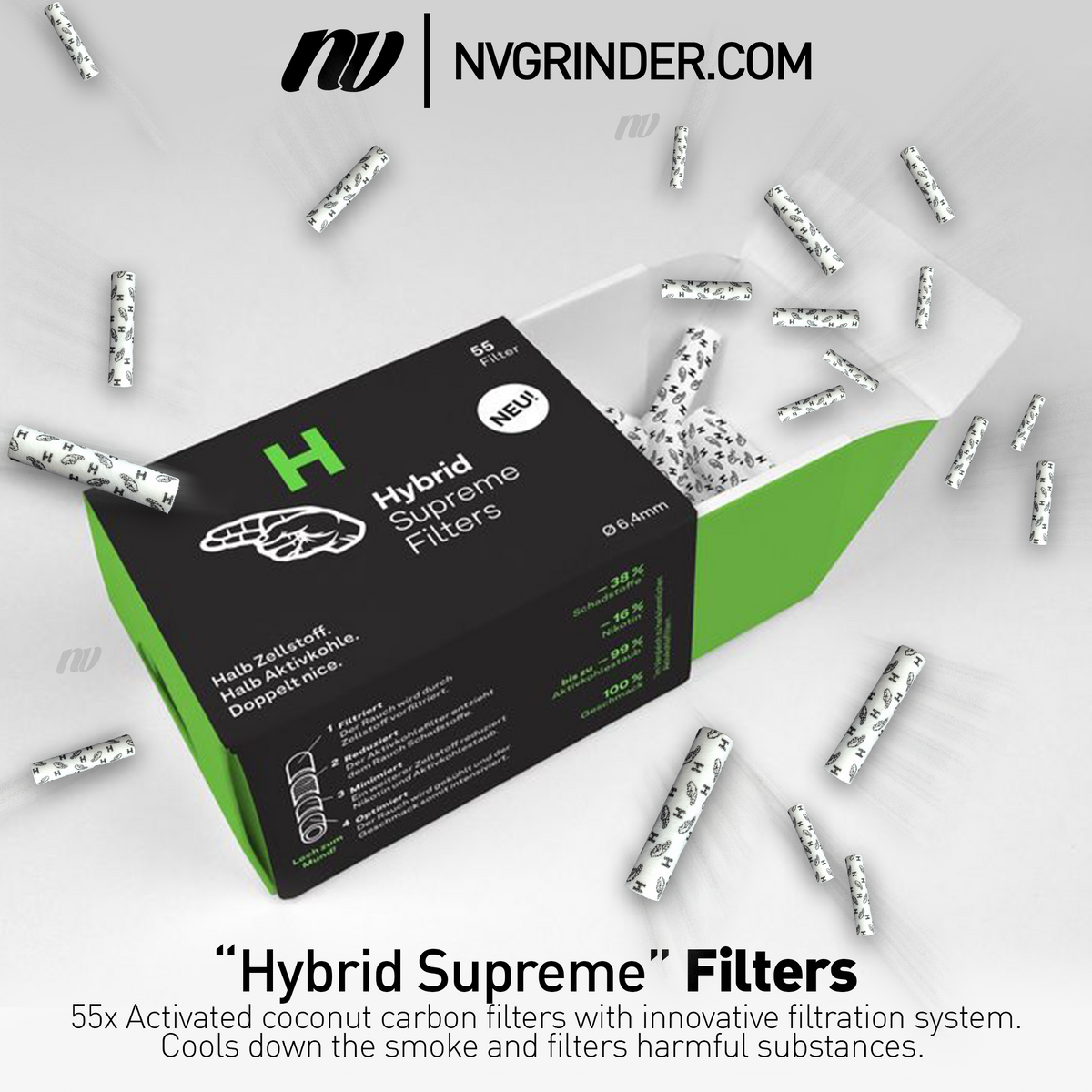 Hybrid Supreme Filter Kunterbunt Edition Rainbow 55 Stück
