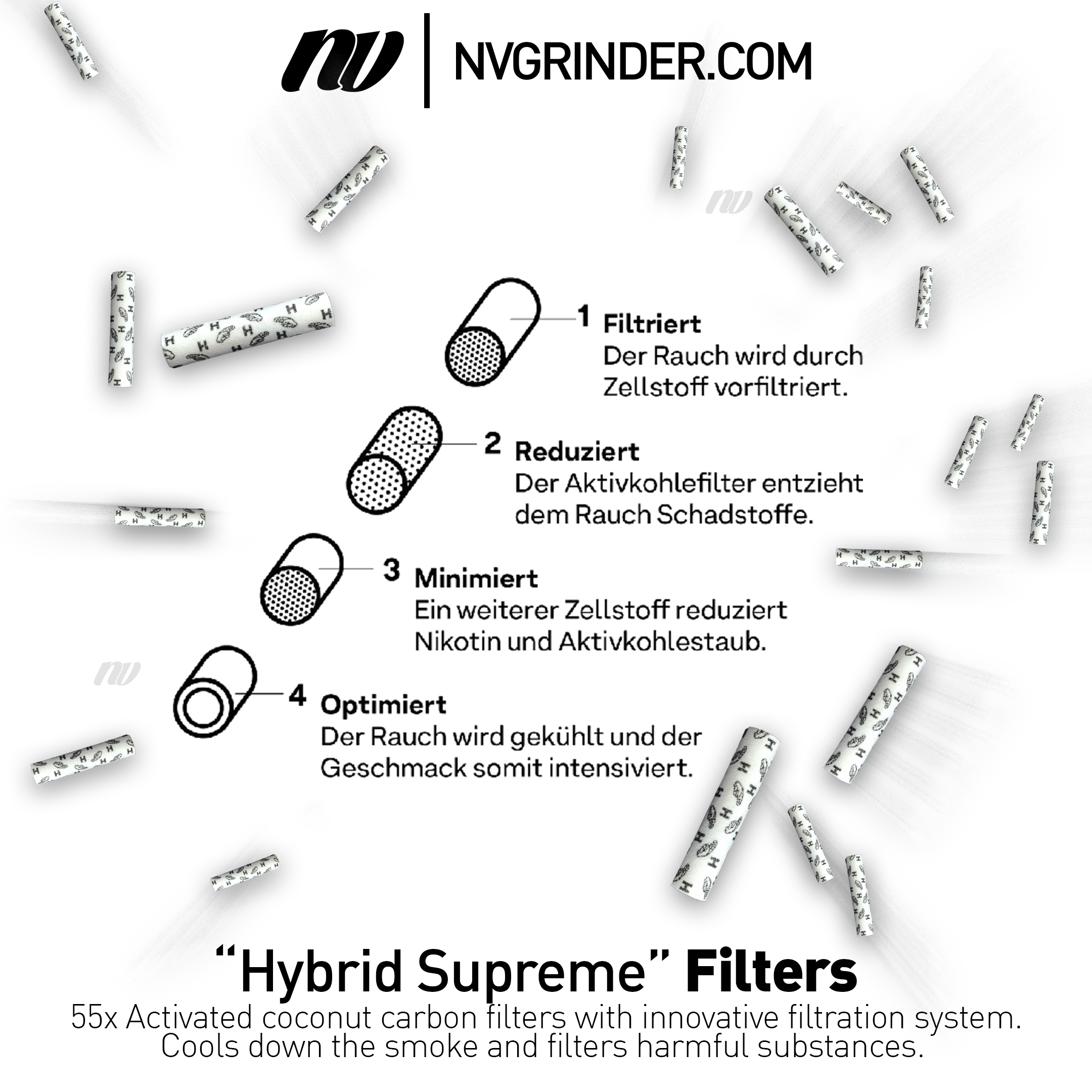 Hybrid Supreme Filters - Plus Size Ø8,2mm - 44 pieces