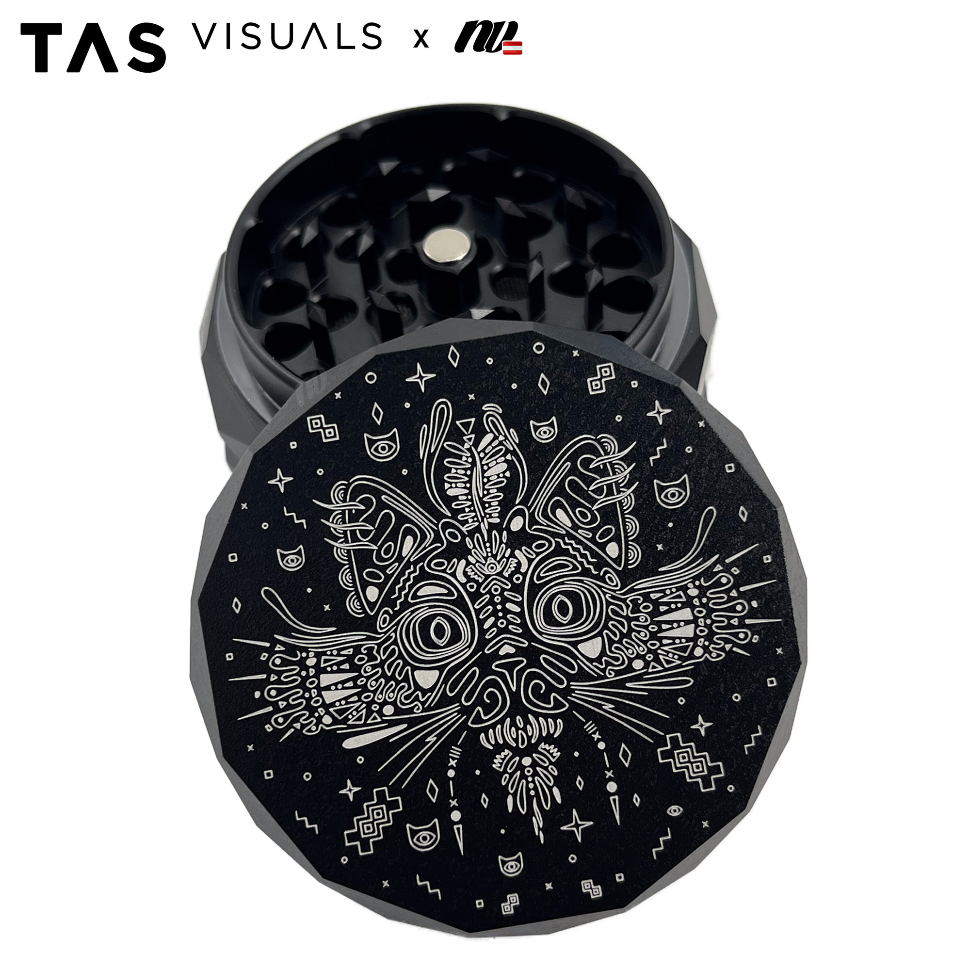 TAS Visuals x NV | Pyramid Grinder - 4-teilig - Ø63mm