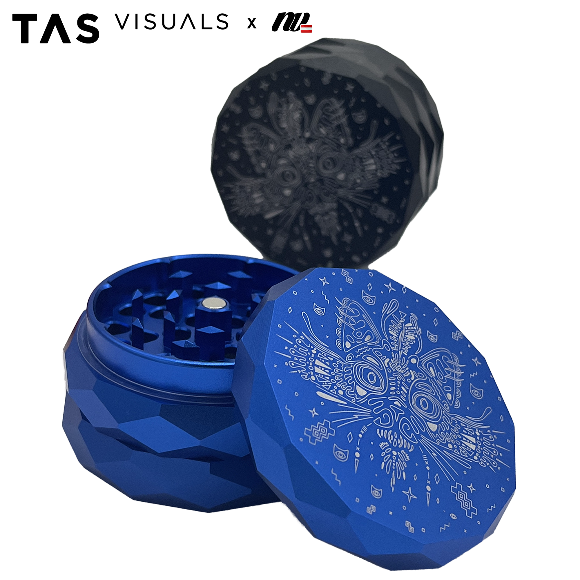 TAS Visuals x NV | Pyramid Grinder - 4-teilig - Ø63mm