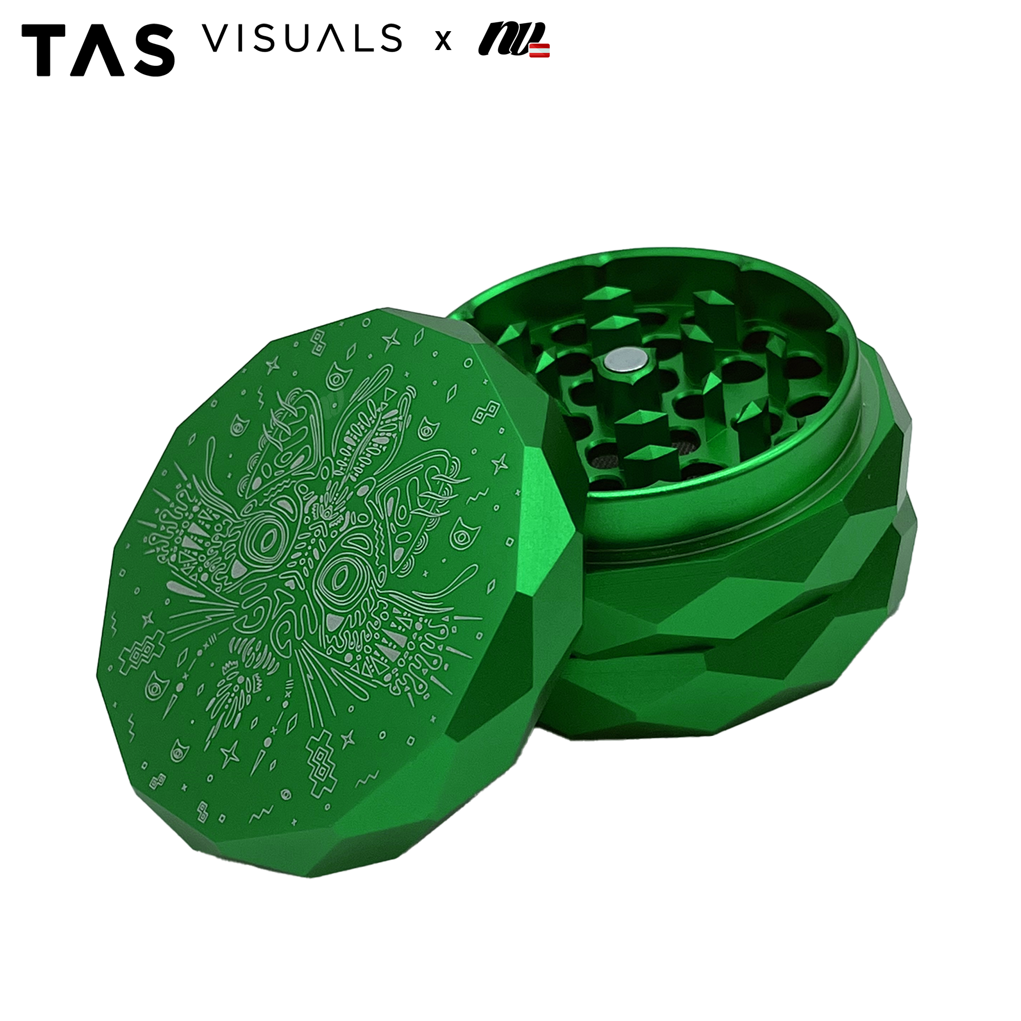TAS Visuals x NV | Pyramid Grinder - 4-teilig - Ø63mm