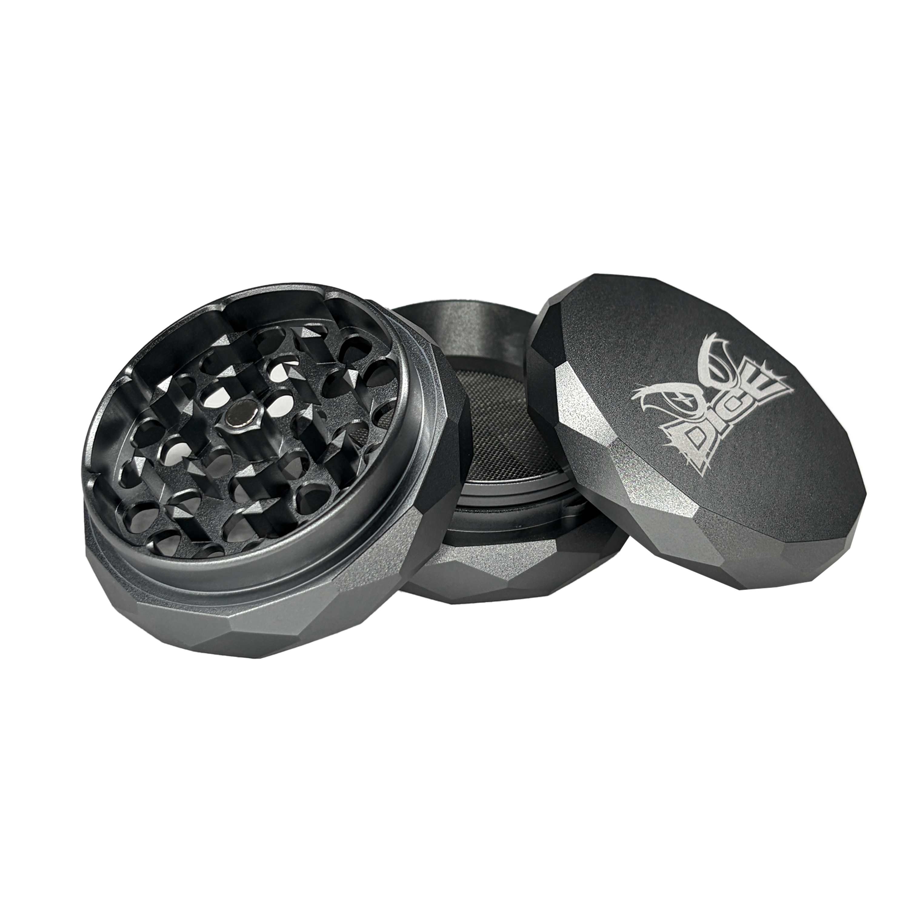 DICE - THE HOTBOX x NV - Magnetic Pyramid Grinder - 4-teilig - Ø63mm