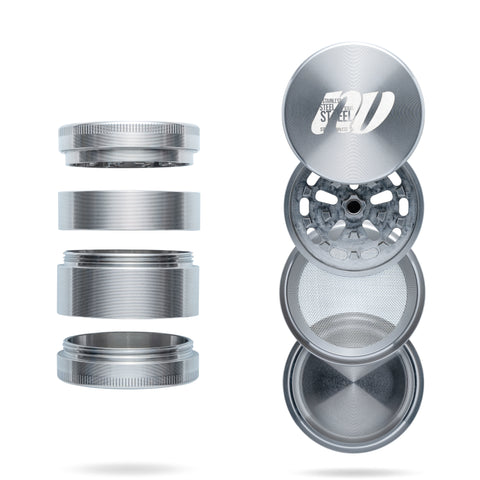 Stainless Steel Grinder V.1 - 4-piece- Ø63mm, Ø54mm, Ø47mm