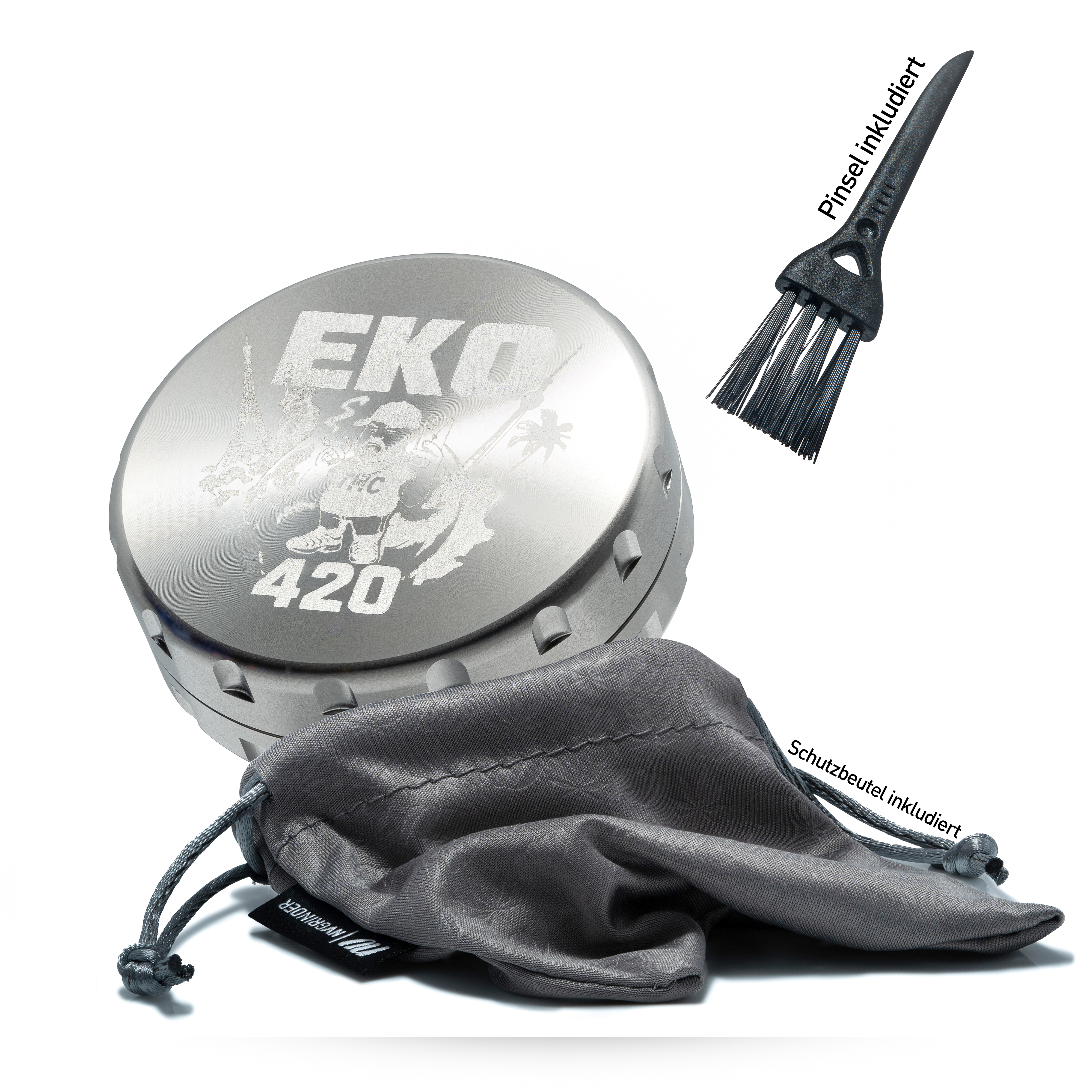 EKO420 x NV | Stainless Steel Grinder - 2-teilig - Ø63mm