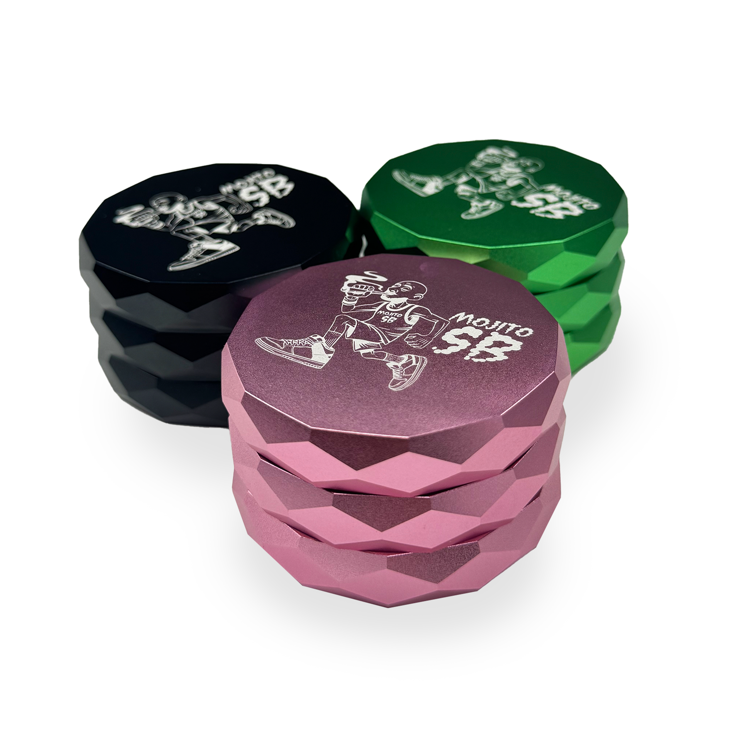 MojitoSB x NV | Pyramid Grinder - 4-piece - Ø63mm