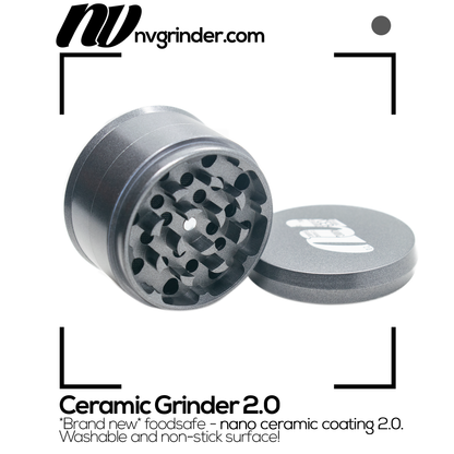 Keramik Grinder 2.0 - 4-teilig - Antihaftbeschichtung - Ø65mm