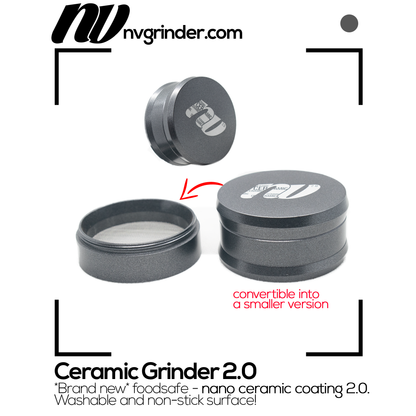 Keramik Grinder 2.0 - 4-teilig - Antihaftbeschichtung - Ø65mm