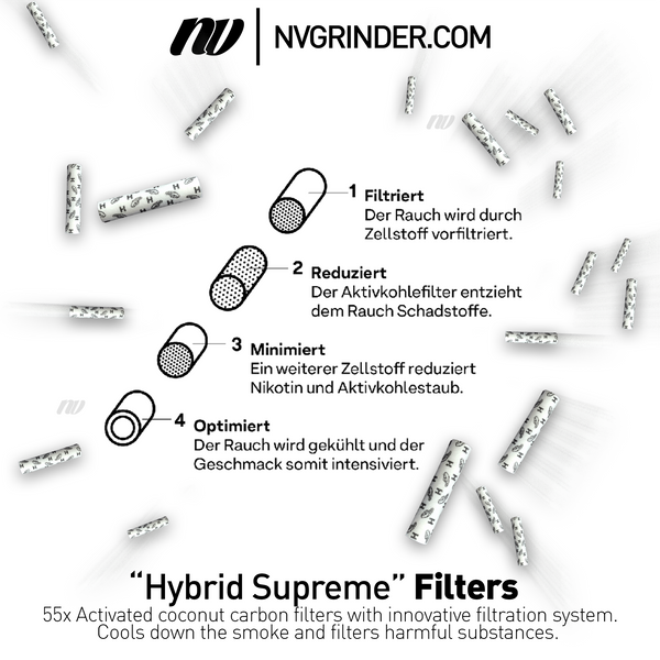 "Hybrid Supreme Filters" - Ø6,4mm - 55 pieces